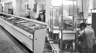 Factory scene in the 1970s