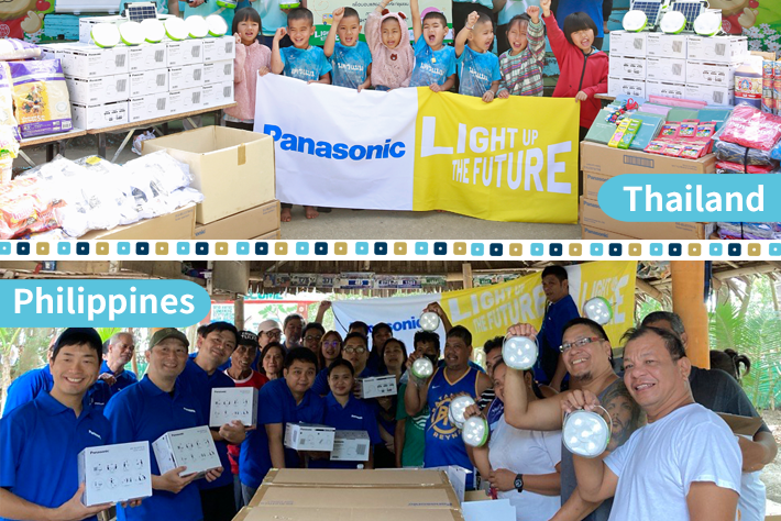 Thailand & Philippines: Donation of Panasonic Energy Solar Lanterns with Employees Support