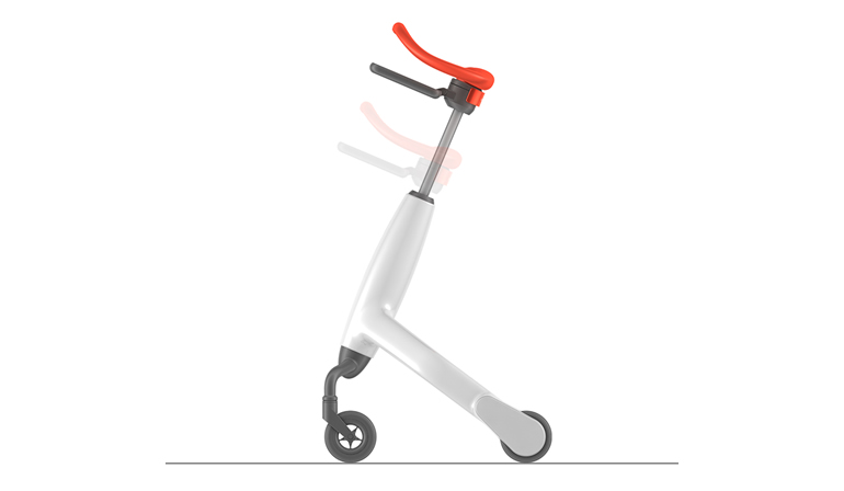 写真：歩行トレーニングロボットのハンドル高さ調節のイメージ
