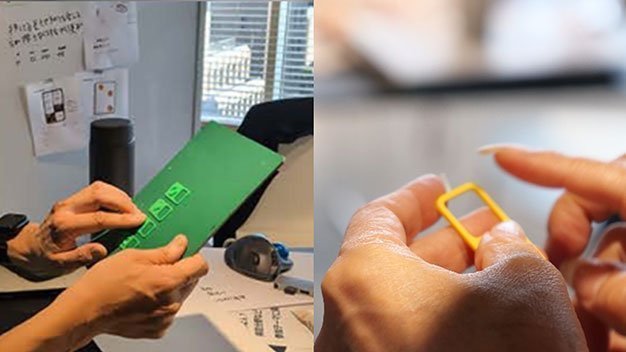 様々な形状を試している様子