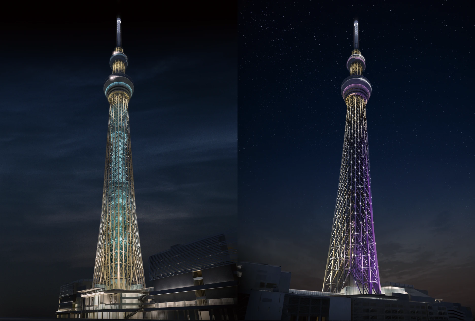 写真：東京スカイツリーのLED照明機器とLED演出システム