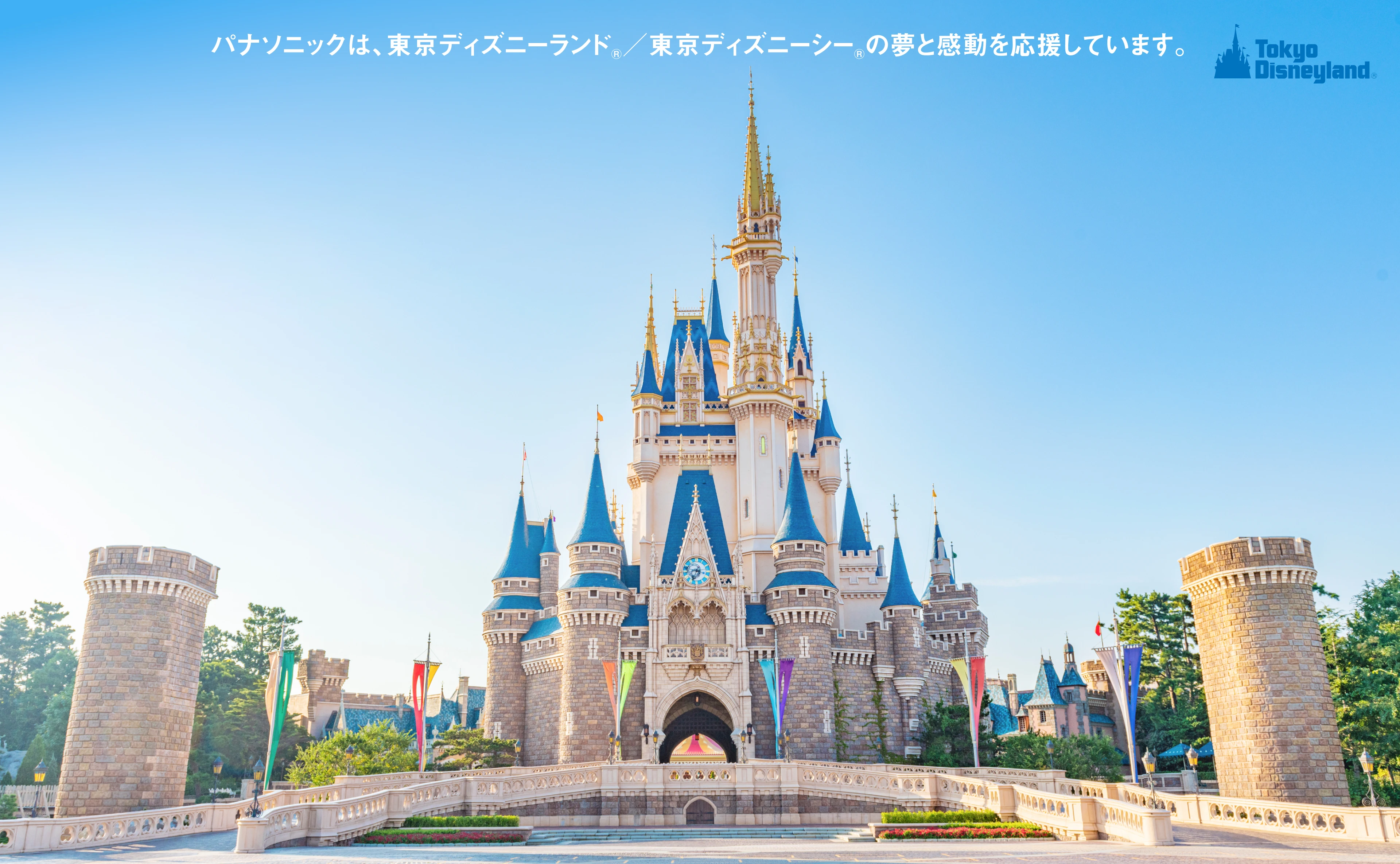 パナソニックは、東京ディズニーランド®／東京ディズニーシー®の夢と感動を応援しています。