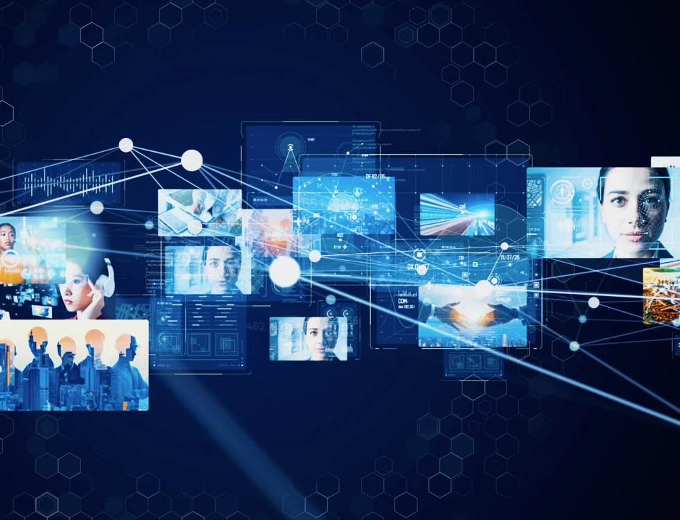 図：社内外の事業·技術·人·組織をつなげるイメージ