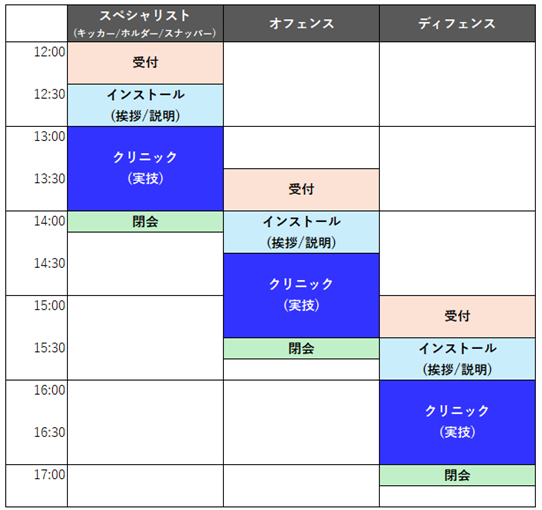 スケジュール表