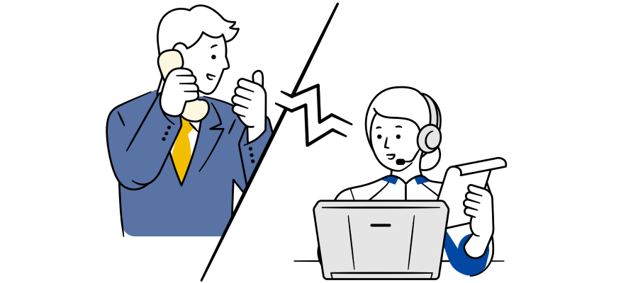 一次対応にてお客様へのフォローを実施するスタッフ