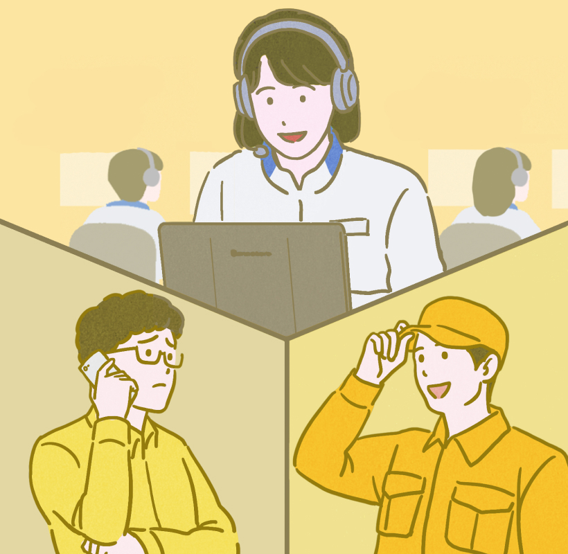 電話受付代行業務イメージ図