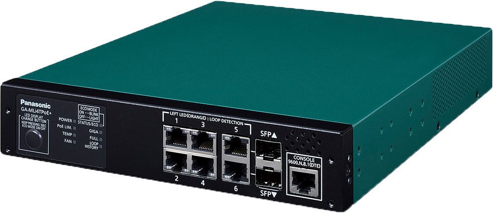 GA-MLi4TPoE+(PN260493H)｜PoE給電スイッチングハブ｜スイッチングハブ(HUB )｜パナソニックEWネットワークス株式会社｜Panasonic