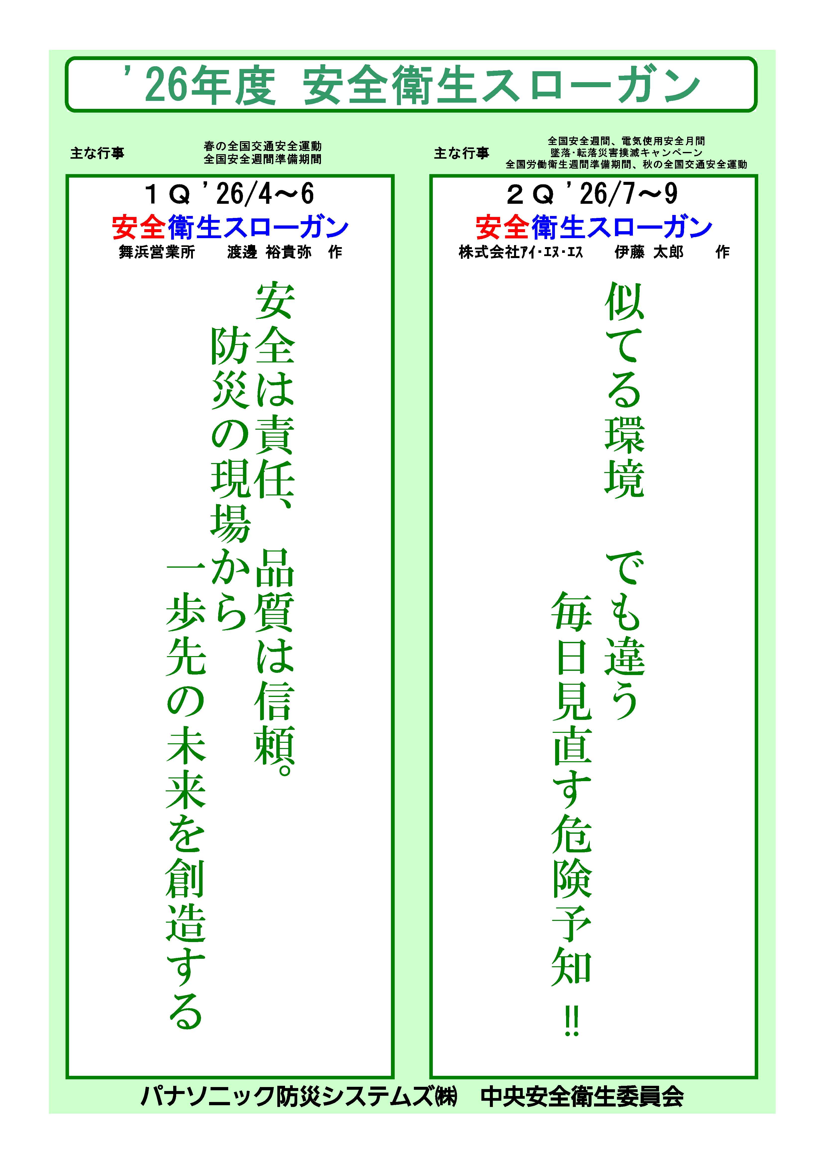 四半期スローガン