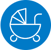 イラスト：ベビーカー