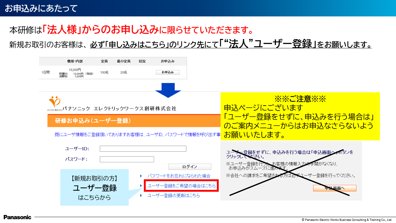 お申込にあたって