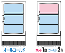 オールコールド/ホット1段コールド2段