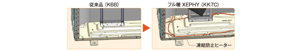 凍結防止ヒーターを全機種標準搭載