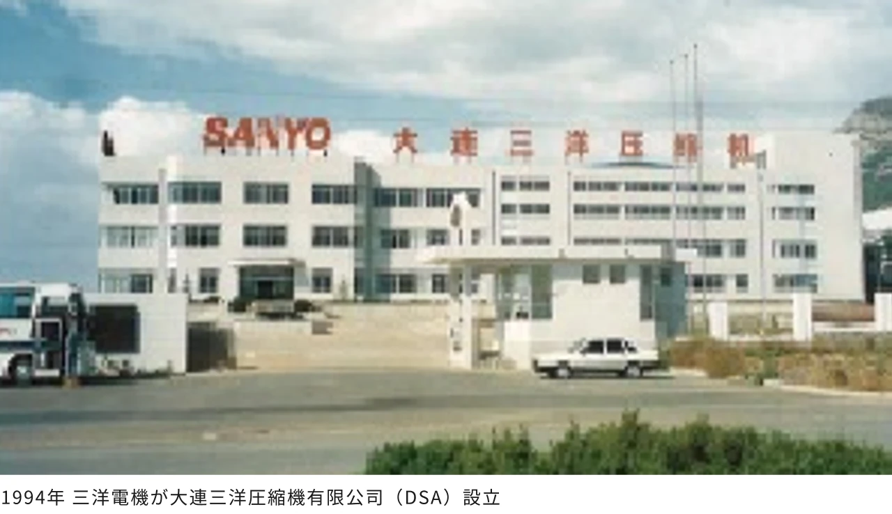 1994年 三洋電機が大連三洋圧縮機有限公司（DSA）設立