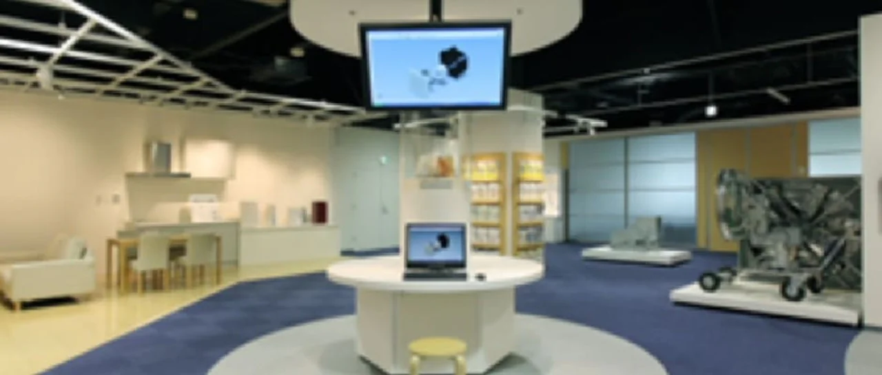 ITを駆使した設計・製造プロセスの展示フロア