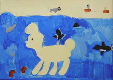 にこにこしている北極の動物たち