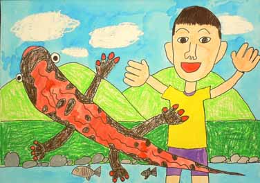 大きいイモリ見つけたぞ