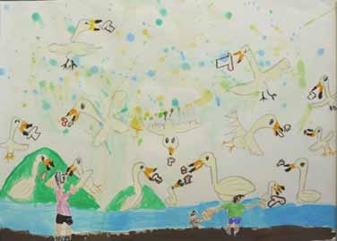 あぶくま川のはくちょう