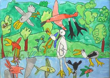 鳥と魚があつまるぼくも大好き矢作川