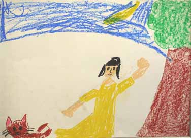 きれいな月とネコ