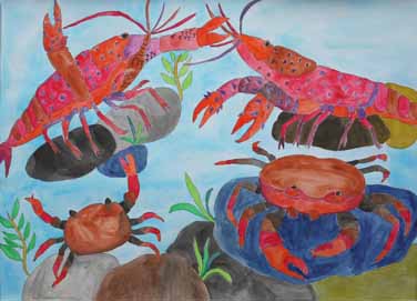 大すきなザリガニ、カニたち