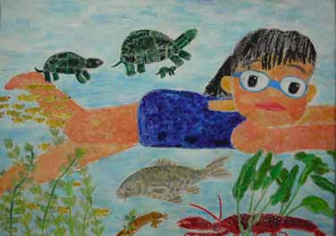 魚と泳ぐわたし