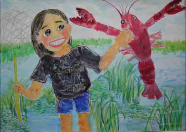 ザリガニとりはたのしいな