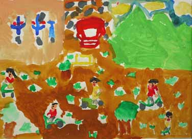 木の赤ちゃんをうえたよ