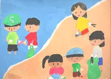 海のゴミを拾って魚をふやそう