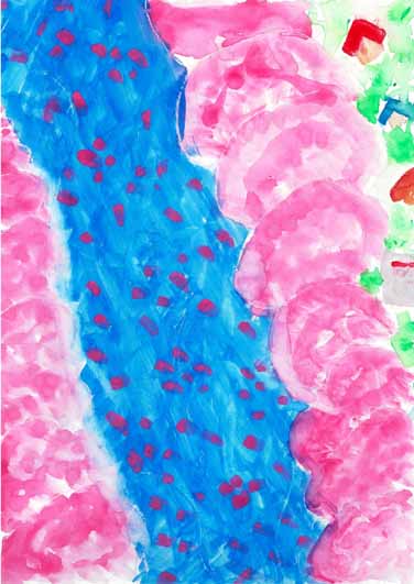 上から見た五条川の桜並木