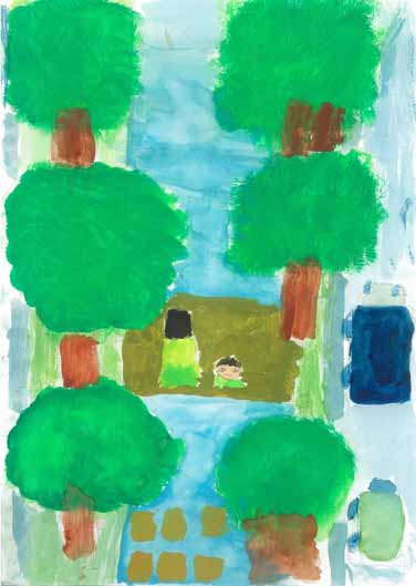 大切な五じょう川とさくら