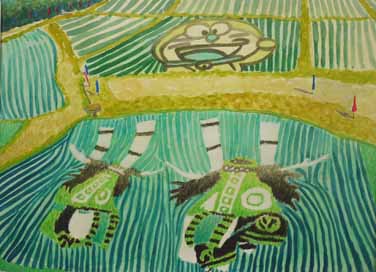 田んぼアートを見られる喜び