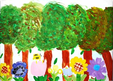 町や森を花できれいにしよう