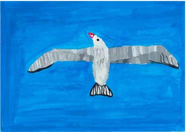 空をはばたく鳥