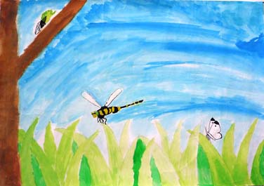 こん虫たちの草むら