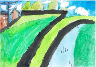 ふるさの田んぼと川