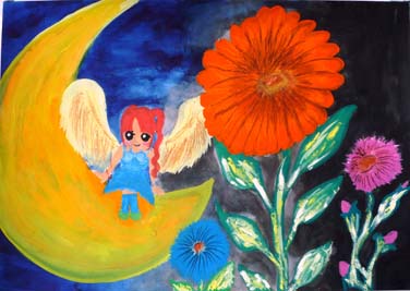 自然の花とようせい