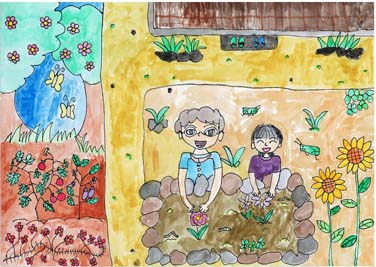 おばあちゃん家の庭