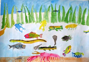 田んぼの中の世界