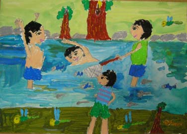 みんなで川あそび