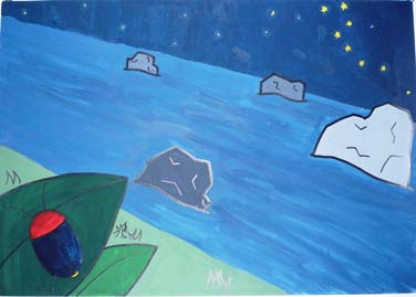 キラキラ光るホタル