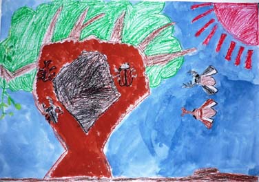 木にとまるこん虫たち