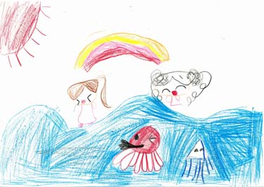 うみであそんでいるいる