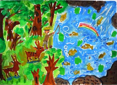 きれいな湖の森