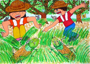 あっ！バッタだ