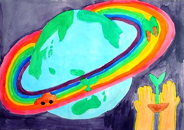 地球から見える未来の虹