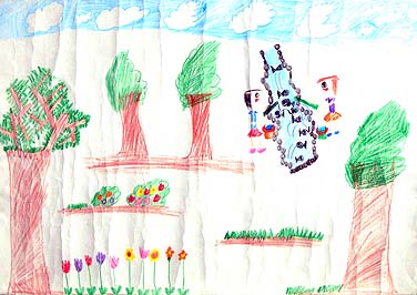 自然にかこまれた公園