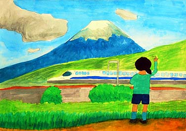 富士山と新幹線