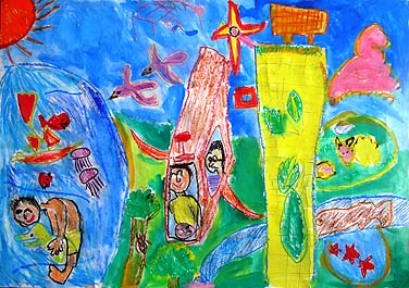 草と木と水と空がみ近にある未来