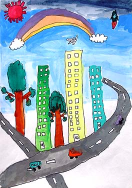 未来のエネルギーで動く町