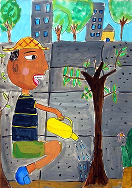 緑たくさんの街